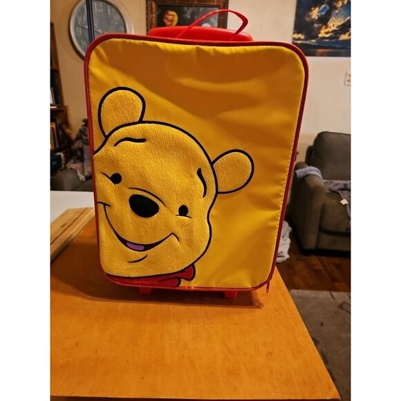 Disney Store Winnie the Pooh Rolling Suitcase • Kids Carry-On Soft-Sided • Vinta - Picture 1 of 8